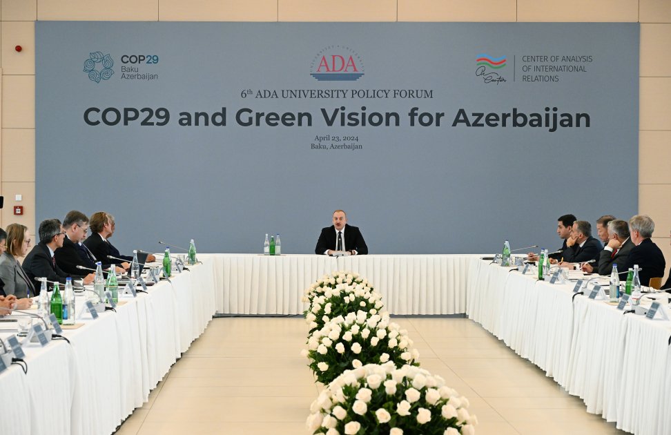 İlham Əliyev “COP29 və Azərbaycan üçün Yaşıl Baxış” mövzusunda beynəlxalq forumda iştirak edib YENİLƏNİB 2